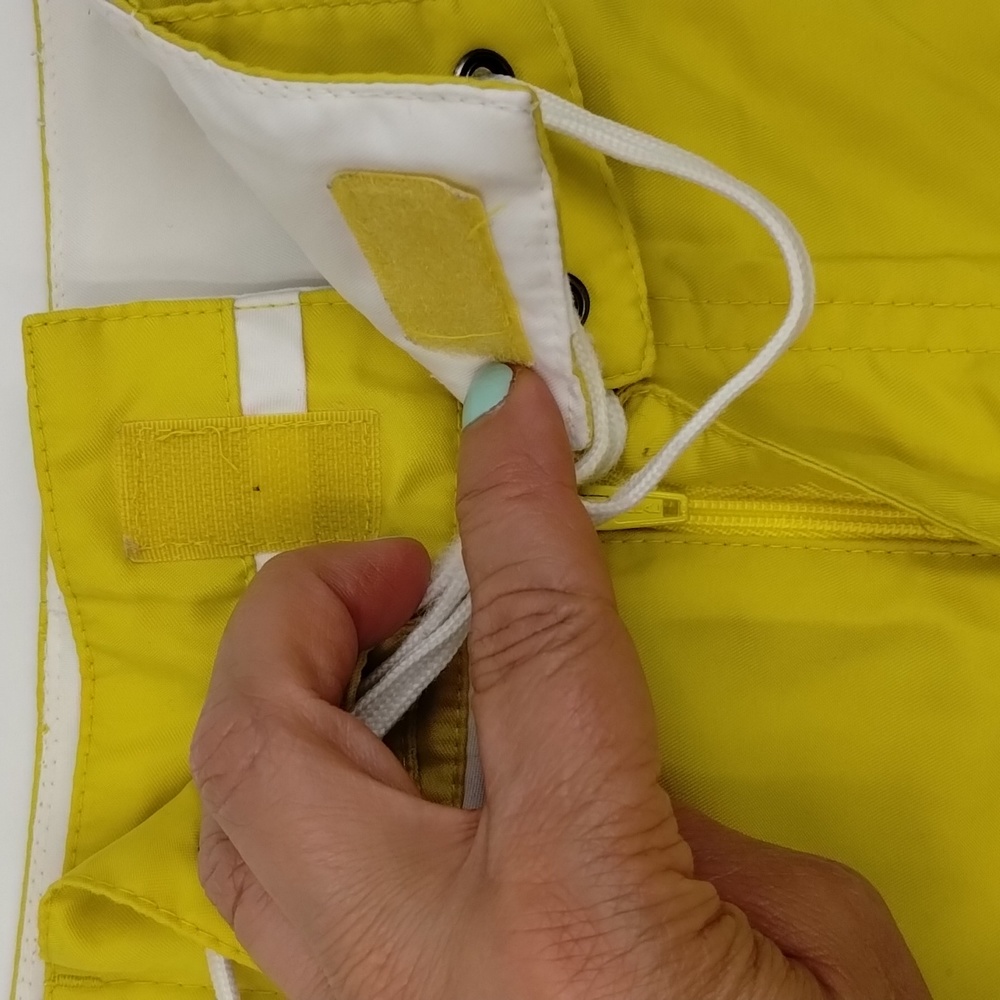 Athleta Neo Board Shorts Yellow/White Trim with Flower Size 8 - Picture 6 of 6
